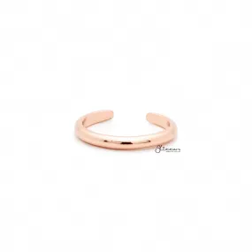 2mm Plain Band Toe Ring - Rose Gold