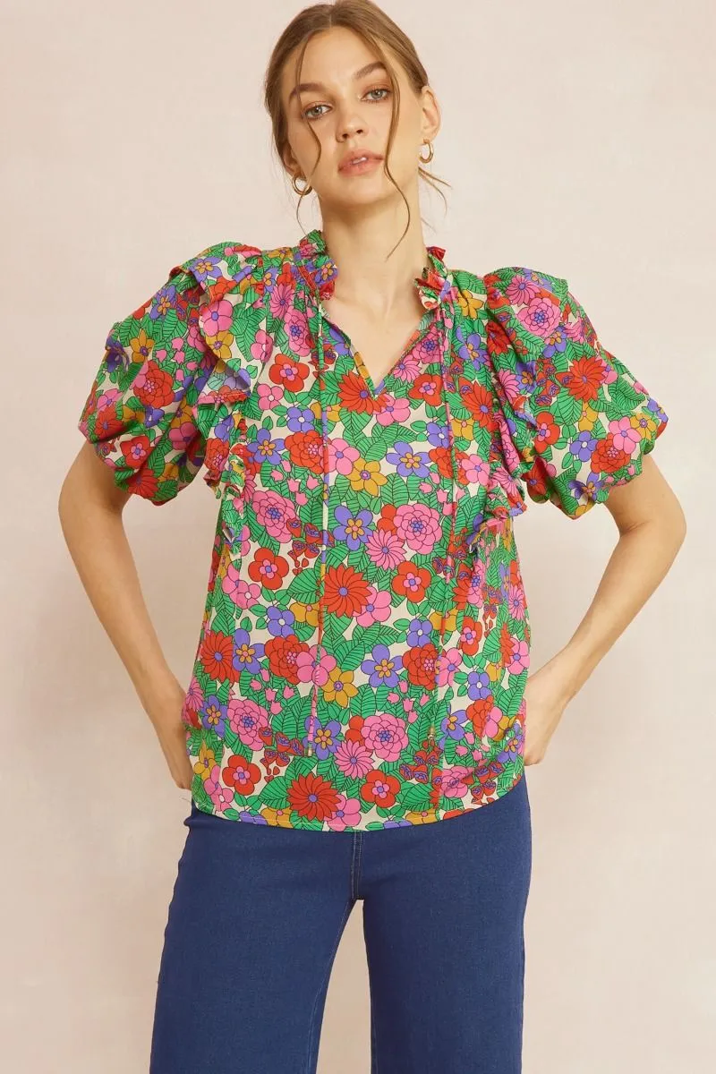 A Flair of Floral Top