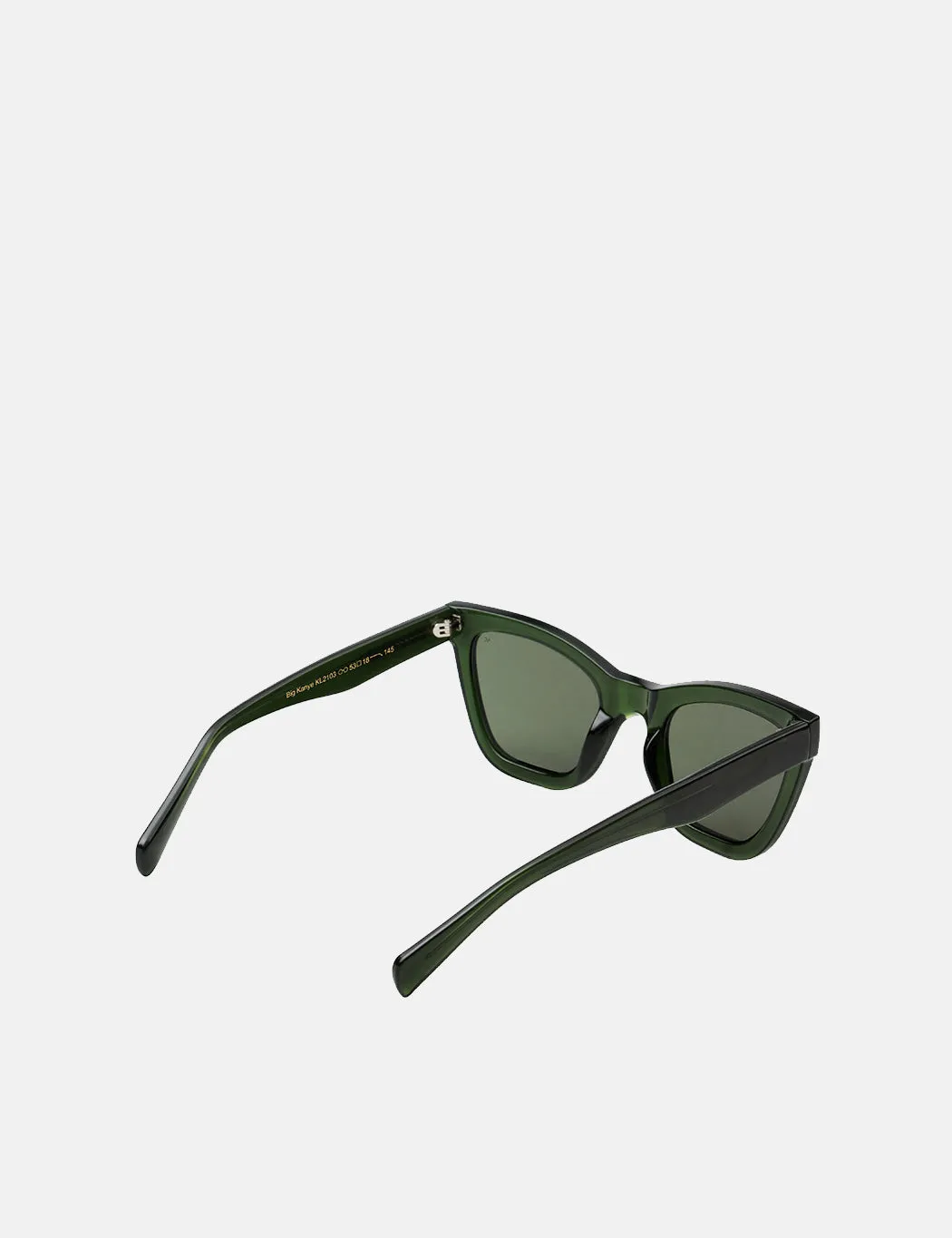 A. Kjaerbede Big Kanye Sunglasses - Dark Green Transparent