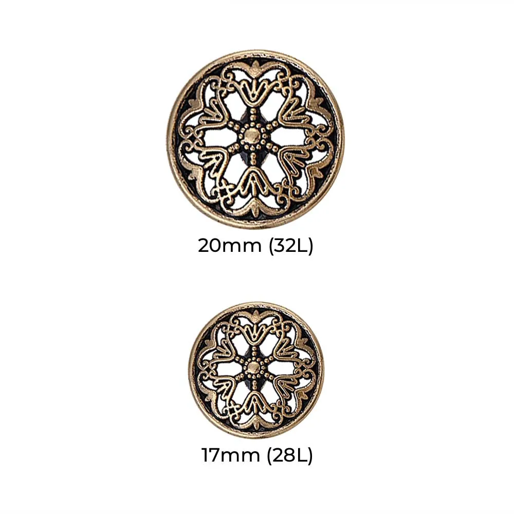 Antique Cutwork Design Buttons for Mens Ethnic Clothing