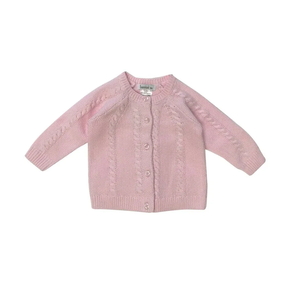 Beanstork Cardigan - Soft Pink