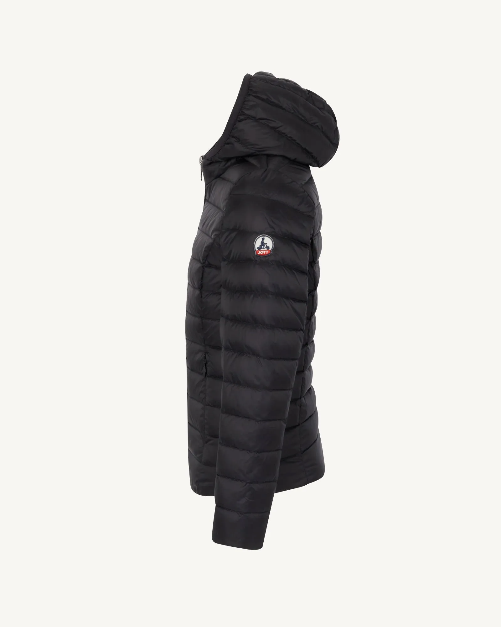 Black Hooded down jacket Carla