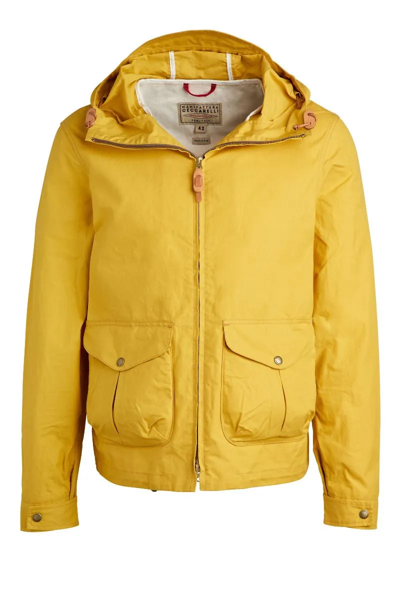 Blazer Coat with Hood, Yellow