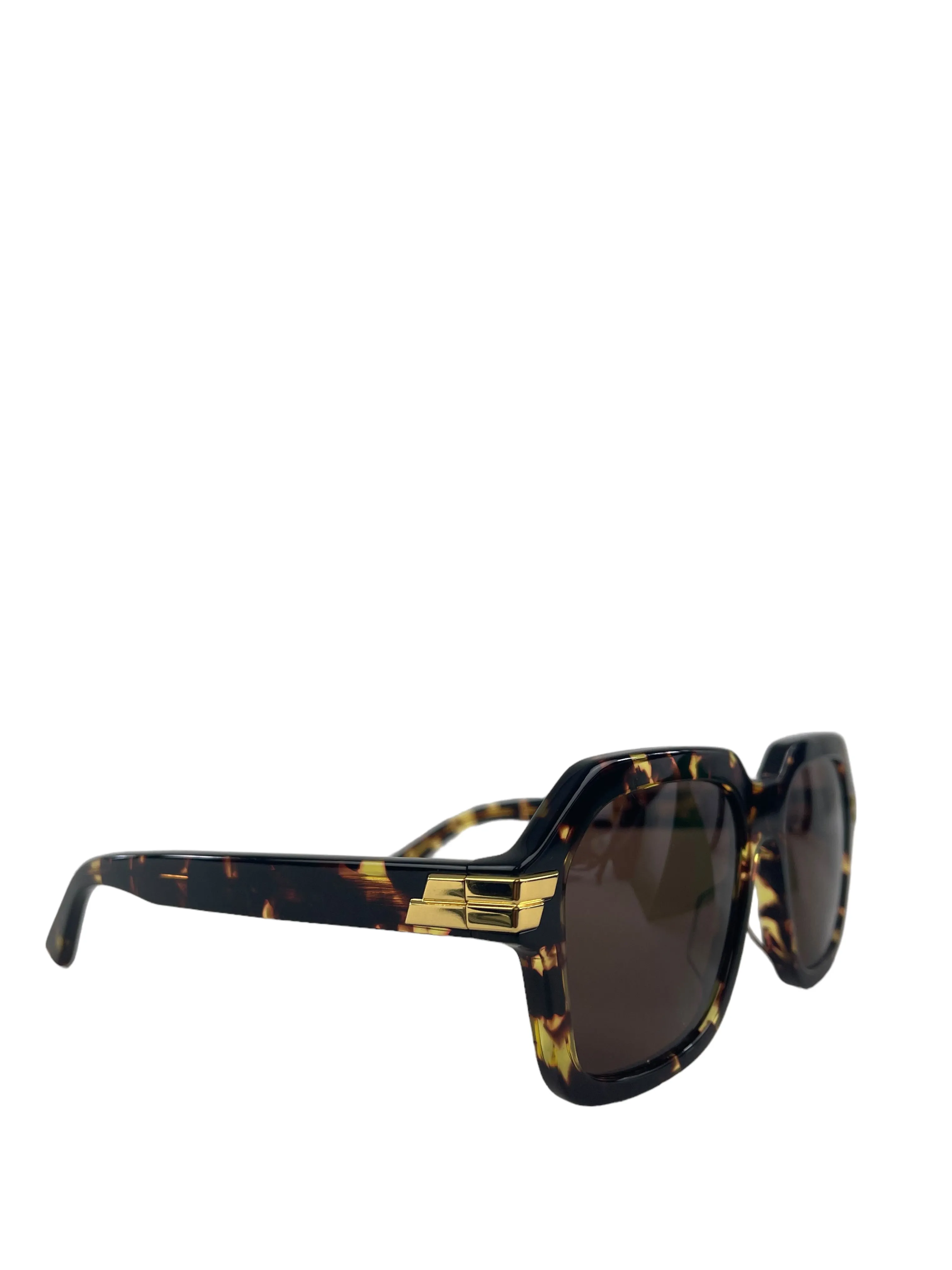 Bottega Veneta Tortoise Aviator Sunglasses