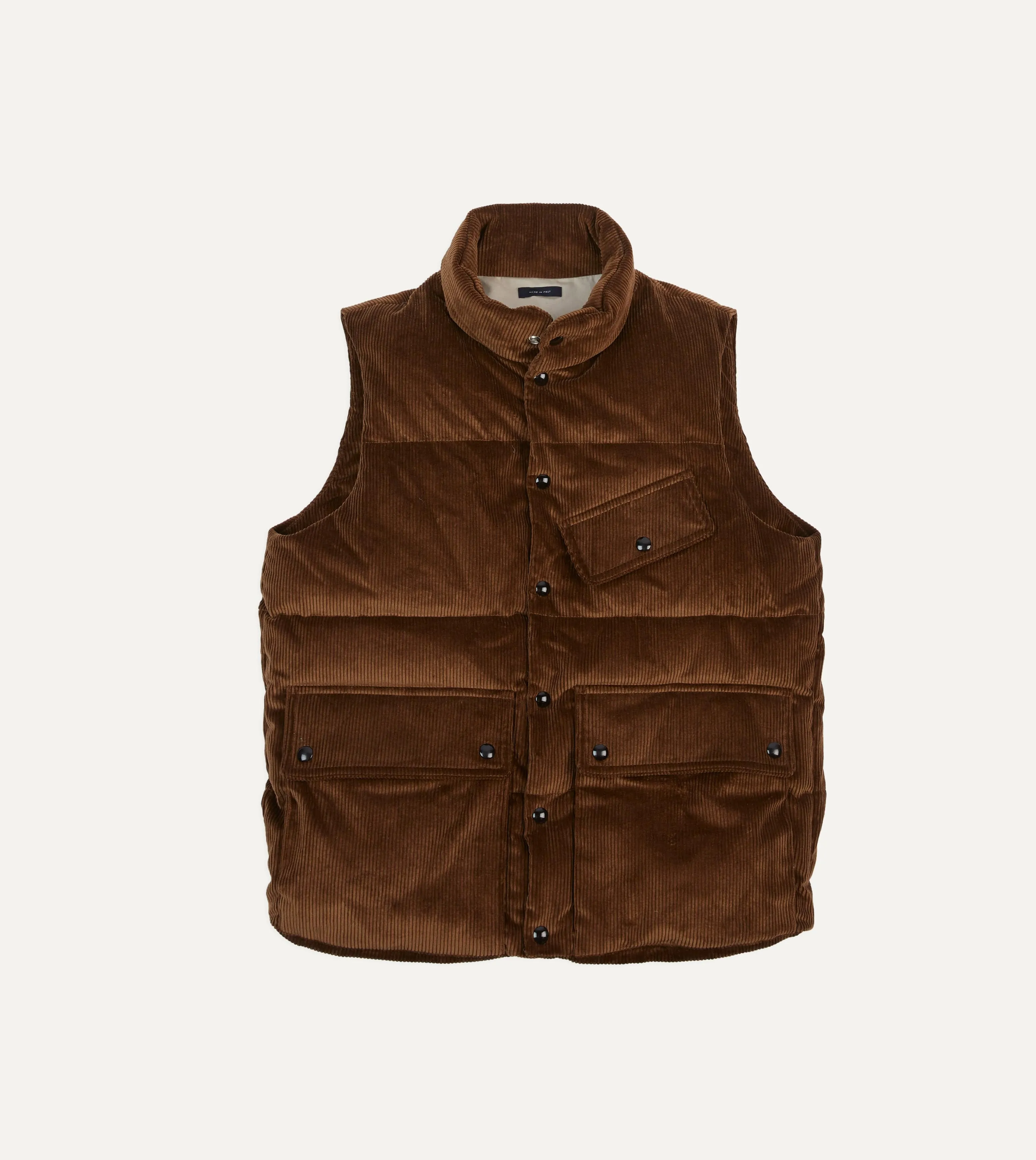 Brown Corduroy Down Vest