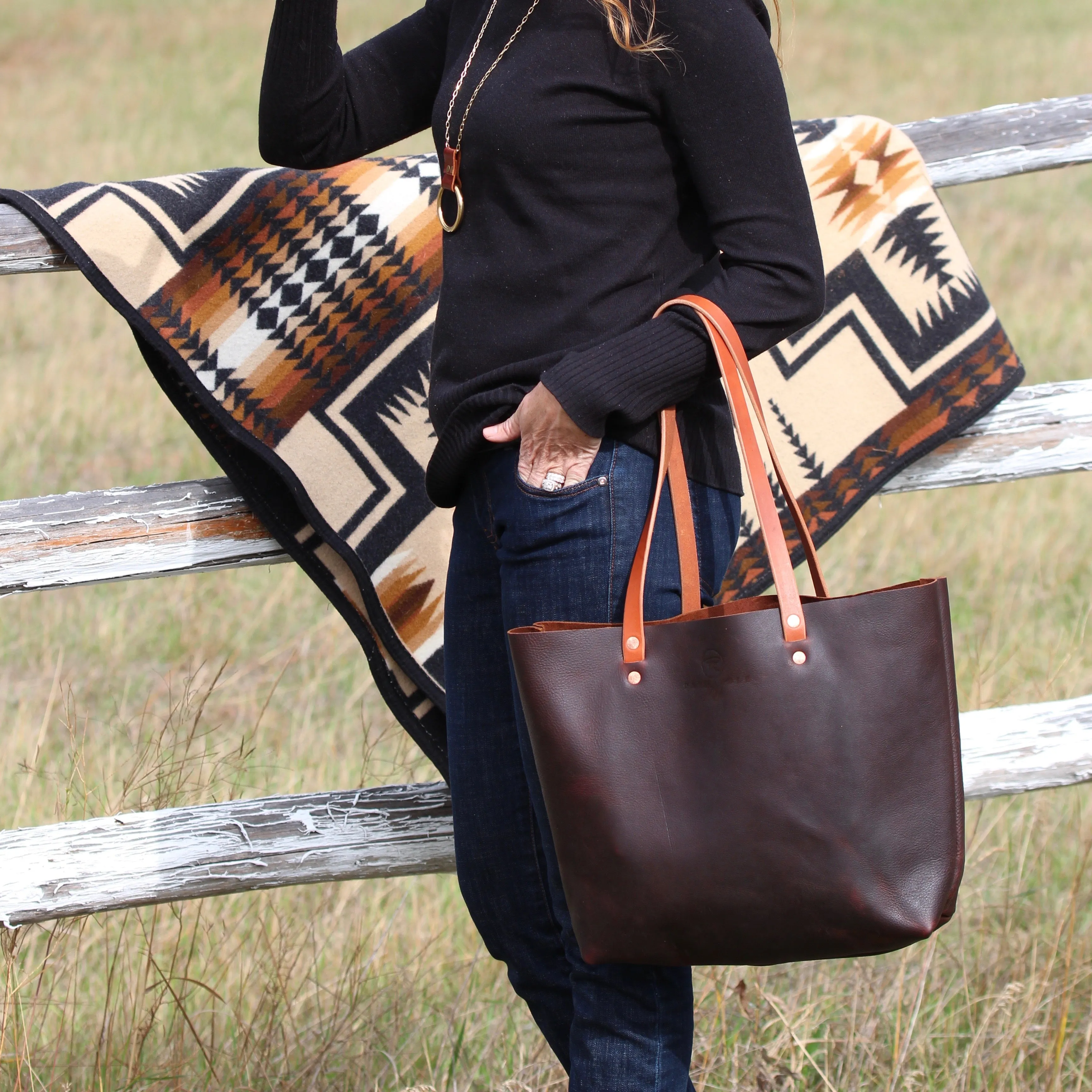 Brown Leather Tote Bag