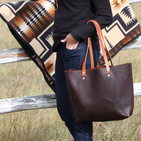 Brown Leather Tote Bag