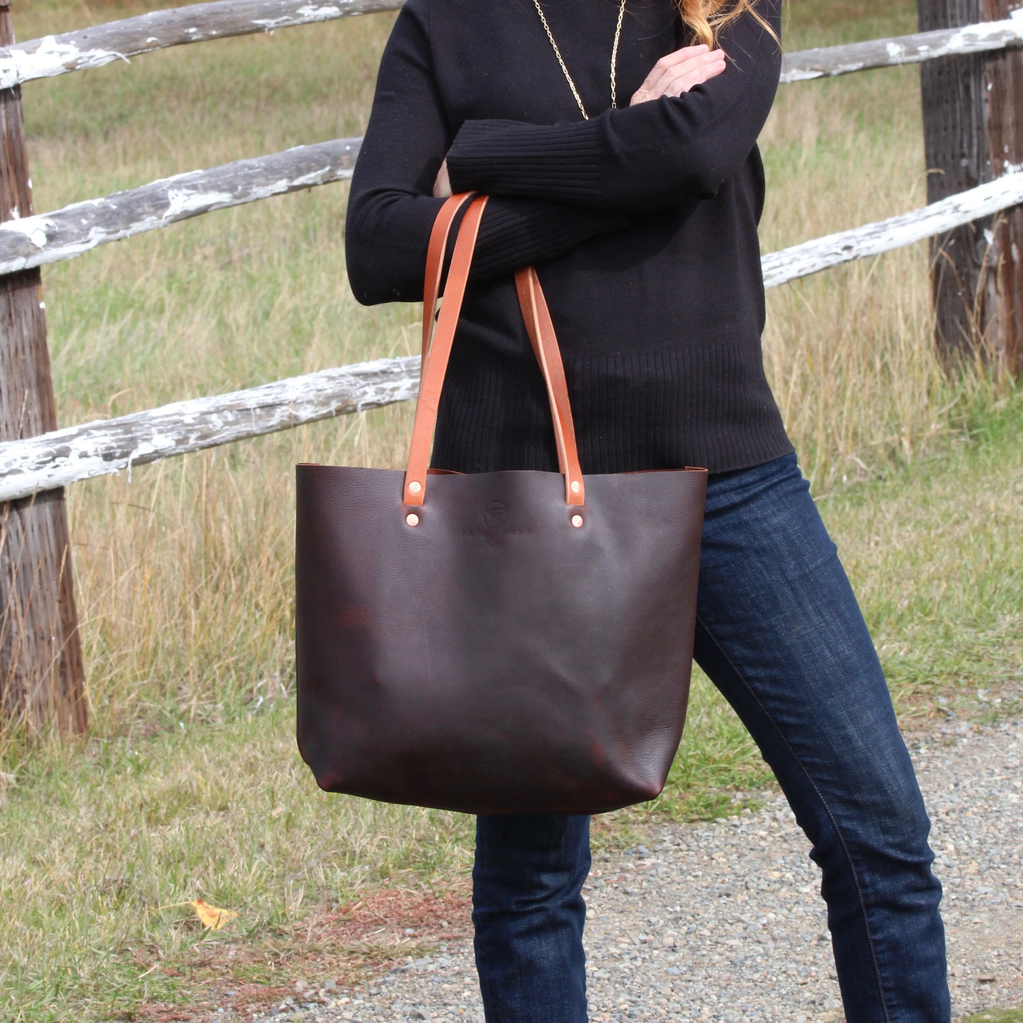 Brown Leather Tote Bag