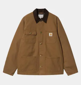 Carhartt WIP Michigan Coat in Hamilton Brown Heavy Stone Wash