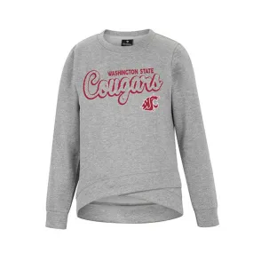 Colosseum Youth Girls Gray Crewneck