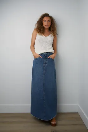 Come As You Are Free People Denim Skirt FINAL SALE