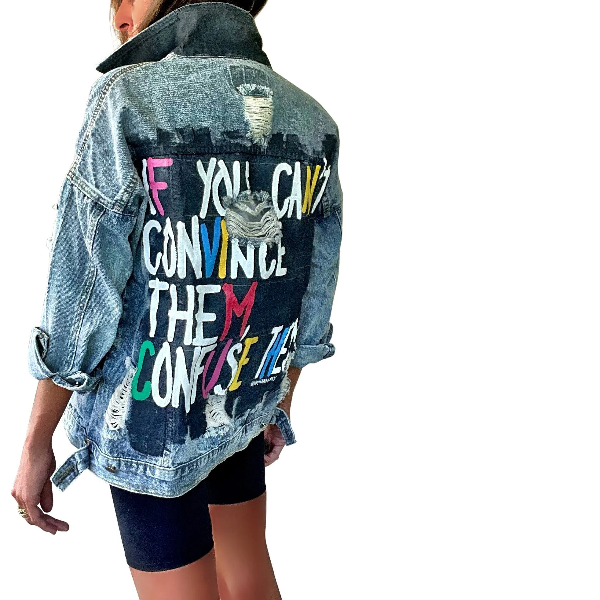 'CONFUSE EM' DENIM JACKET