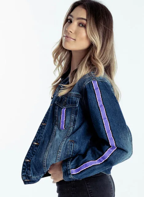 Delilah Denim Jacket Purple