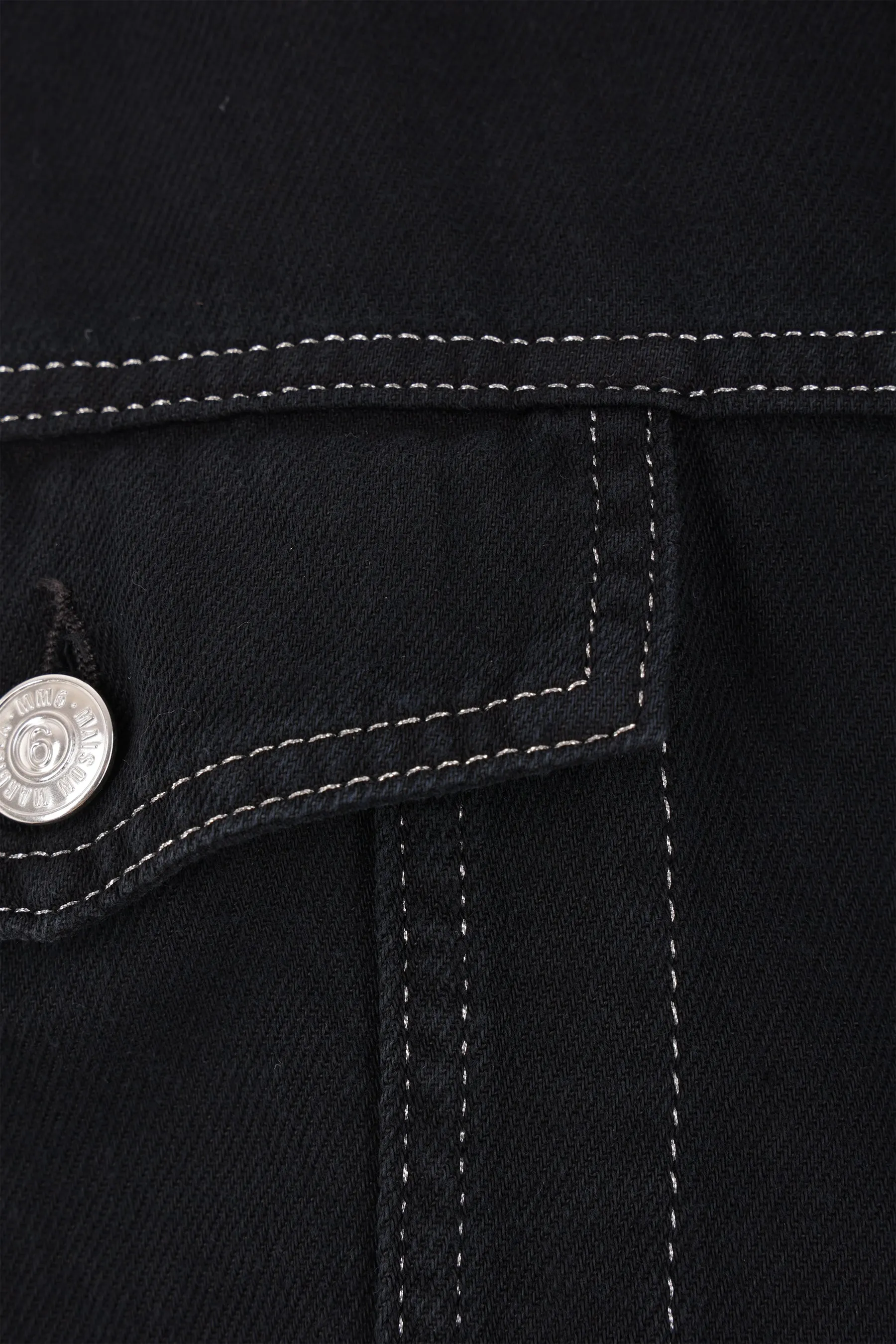 denim jacket with lurex stitching