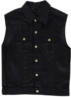 Denim vest, Black