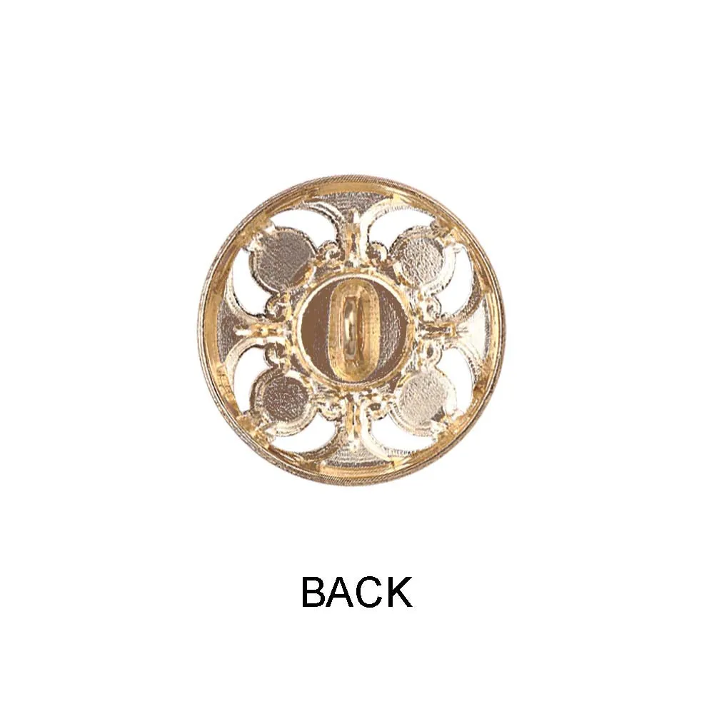 Designer Shiny Gold Cutwork Design Enamel Colour Metal Buttons