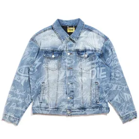 Diet Starts Monday Scribbled Denim Jacket