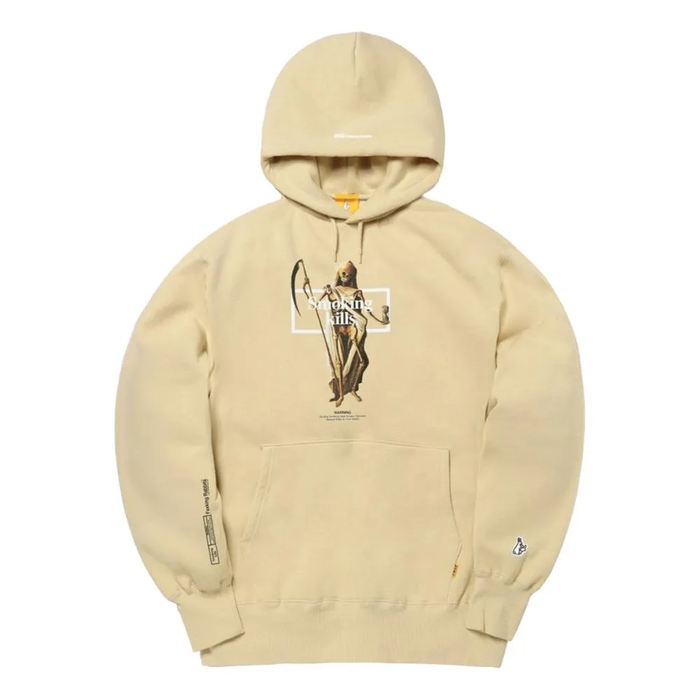 #FR2 SMOKING DEATH HOODIE-BEIGE