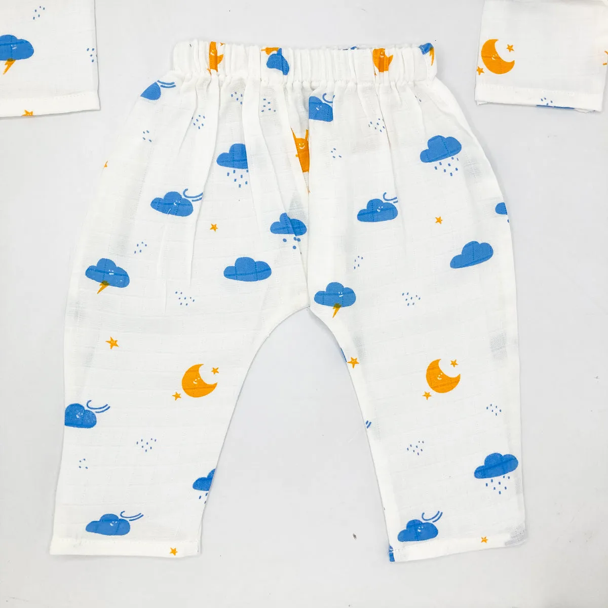 Full sleeve Jabla -Pyjama Set -Organic Muslin -Cloud