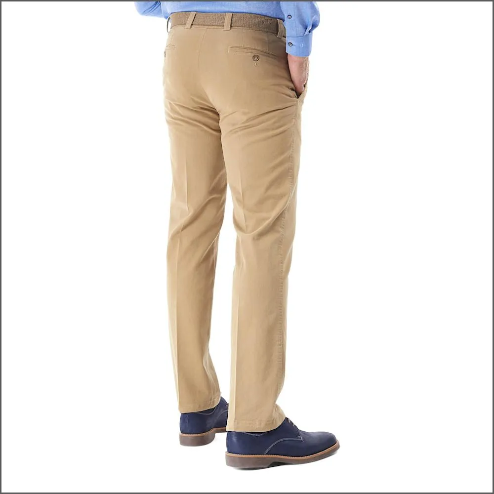 Gurteen Longford Winter Putty Stretch Cotton Chino 