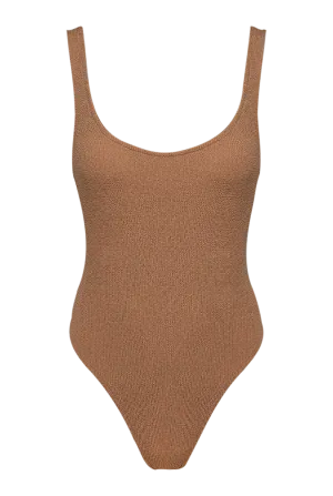 Hailey Caramel Scrunch One Piece Swimsuit