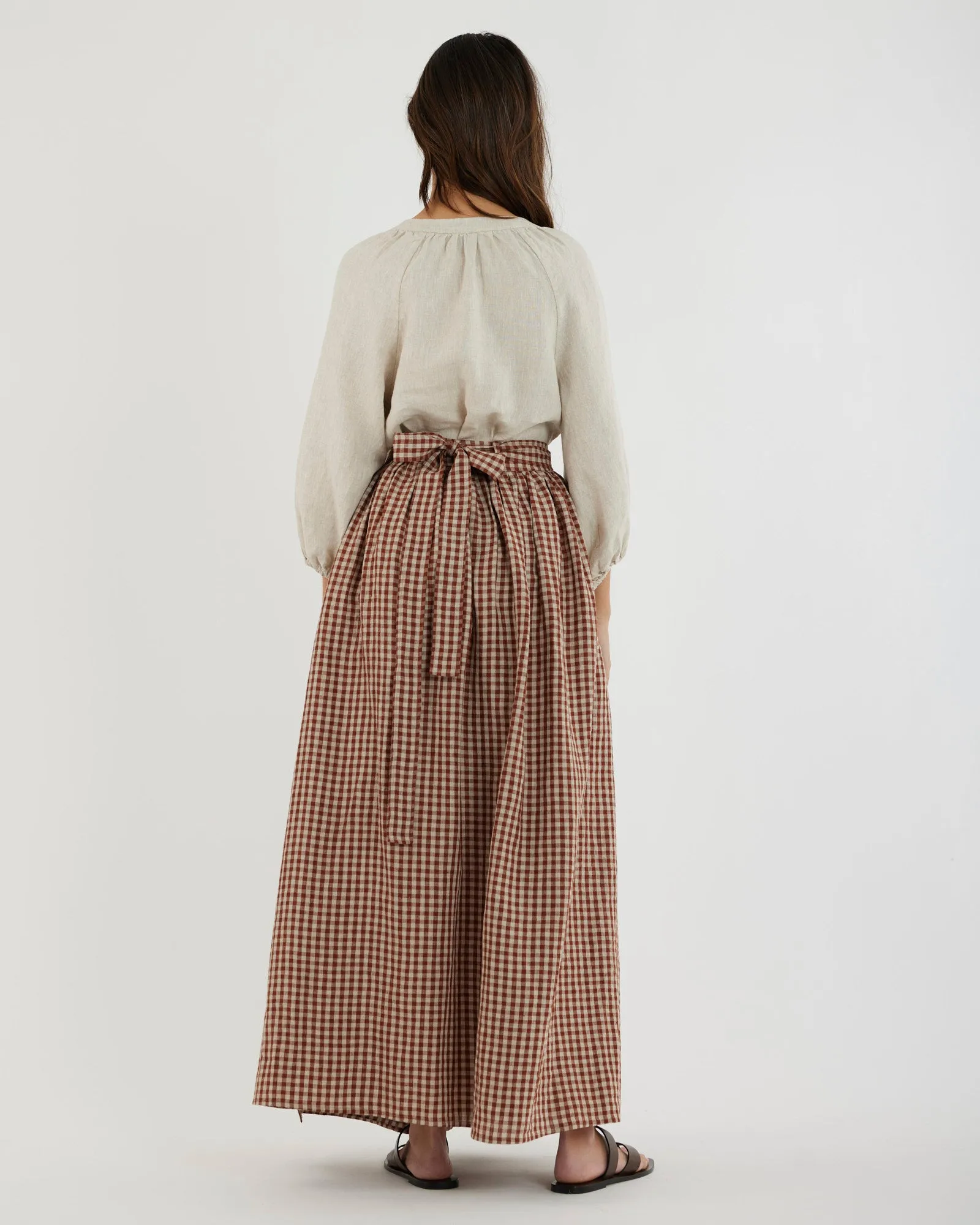 Hazel Checked Wrap Skirt