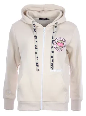 HOODIE JACKE BW "LEO PATCH" BEIGE