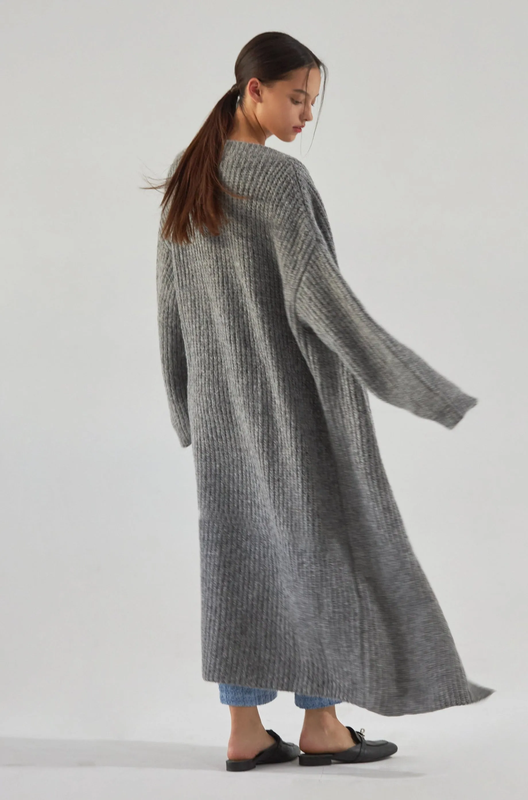 into the dark long cardigan