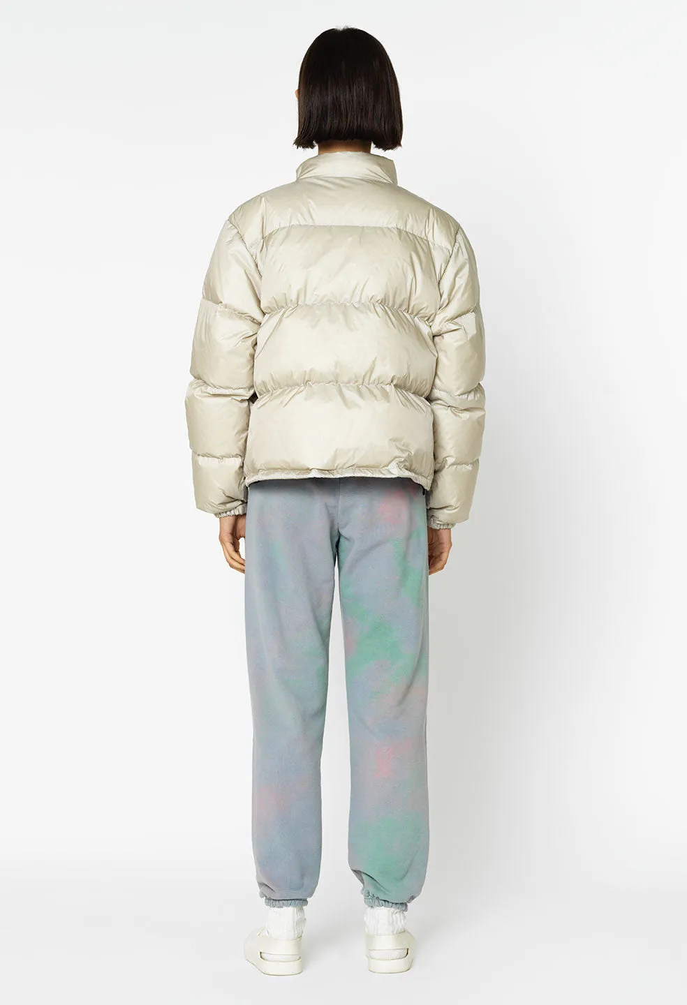 Iridescent Down Puffer / Stone