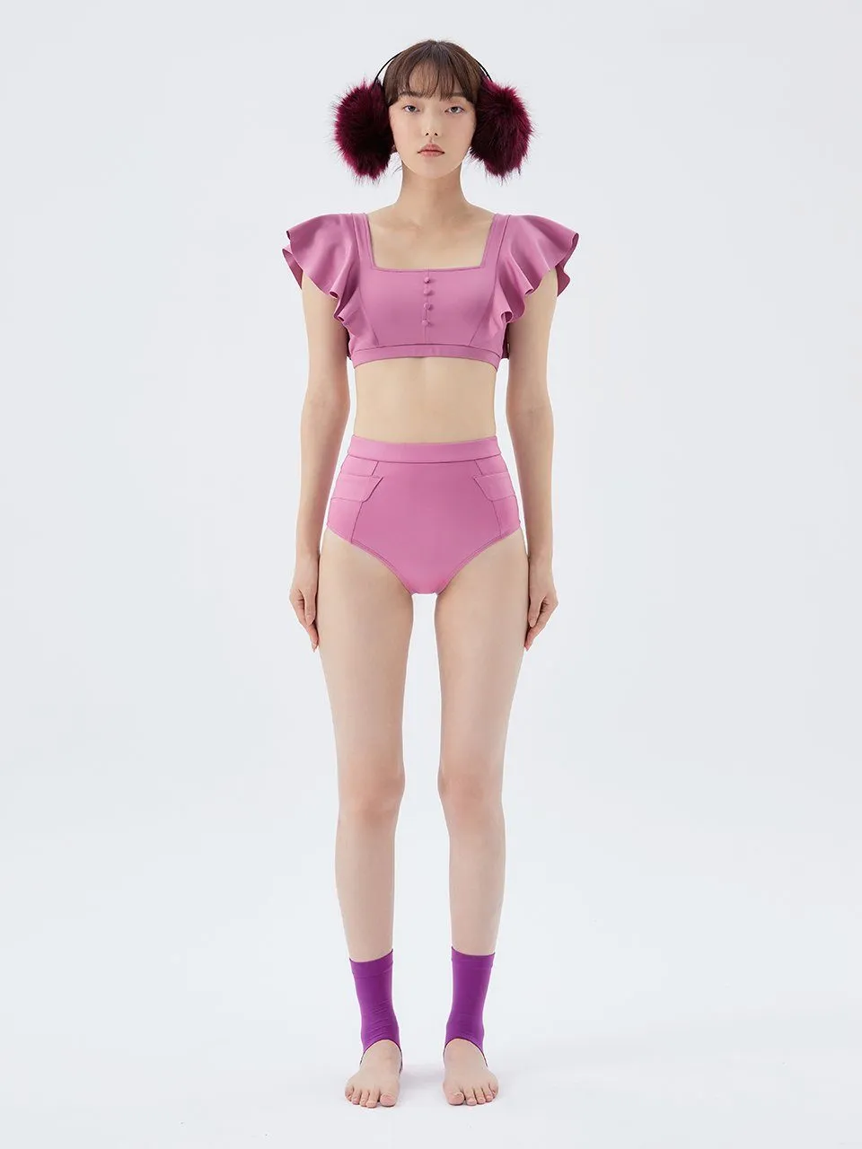 Jelly Candy   High-Waisted Pocket Bottom Reddish