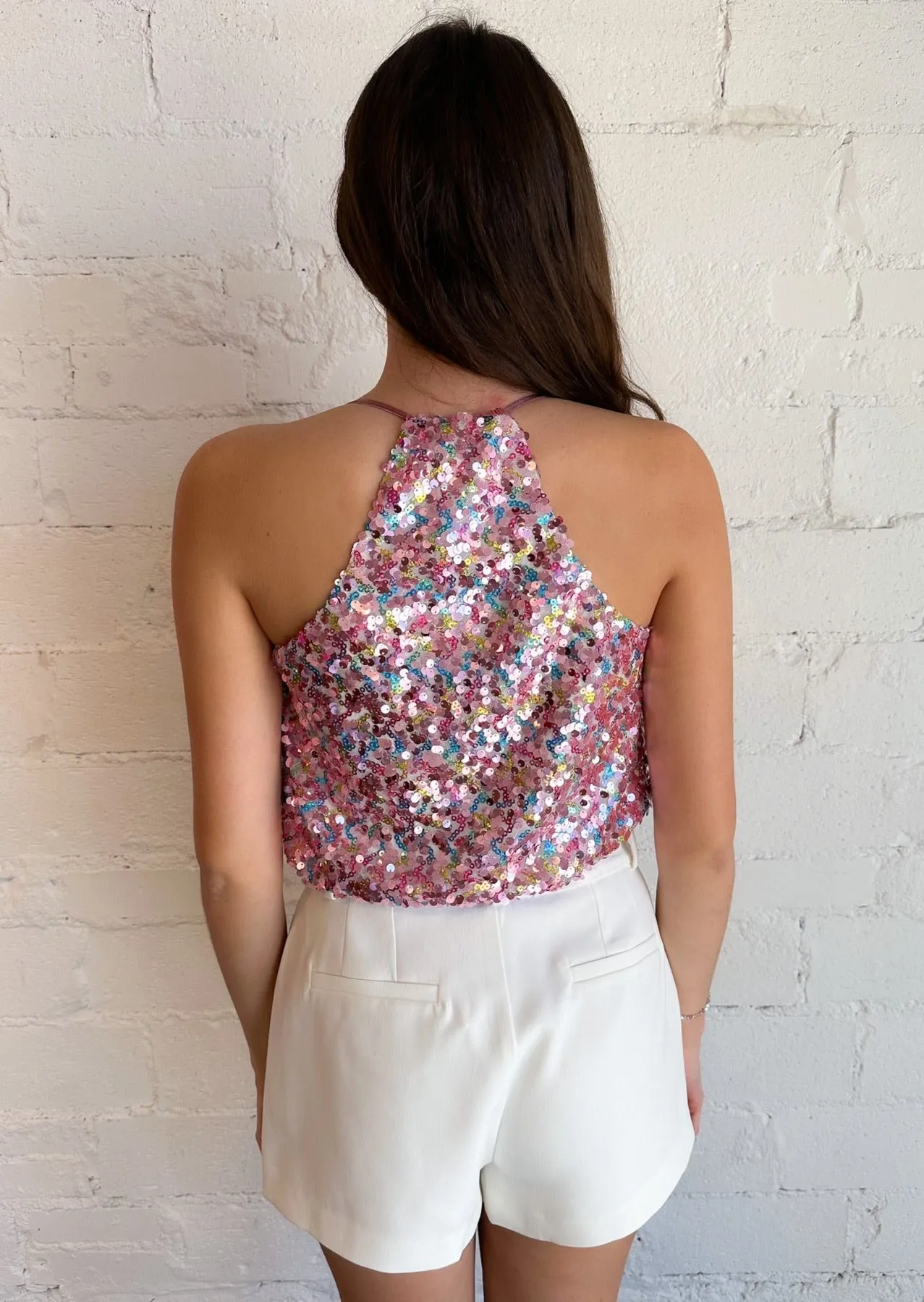 Kaylie Multi Sequin Top