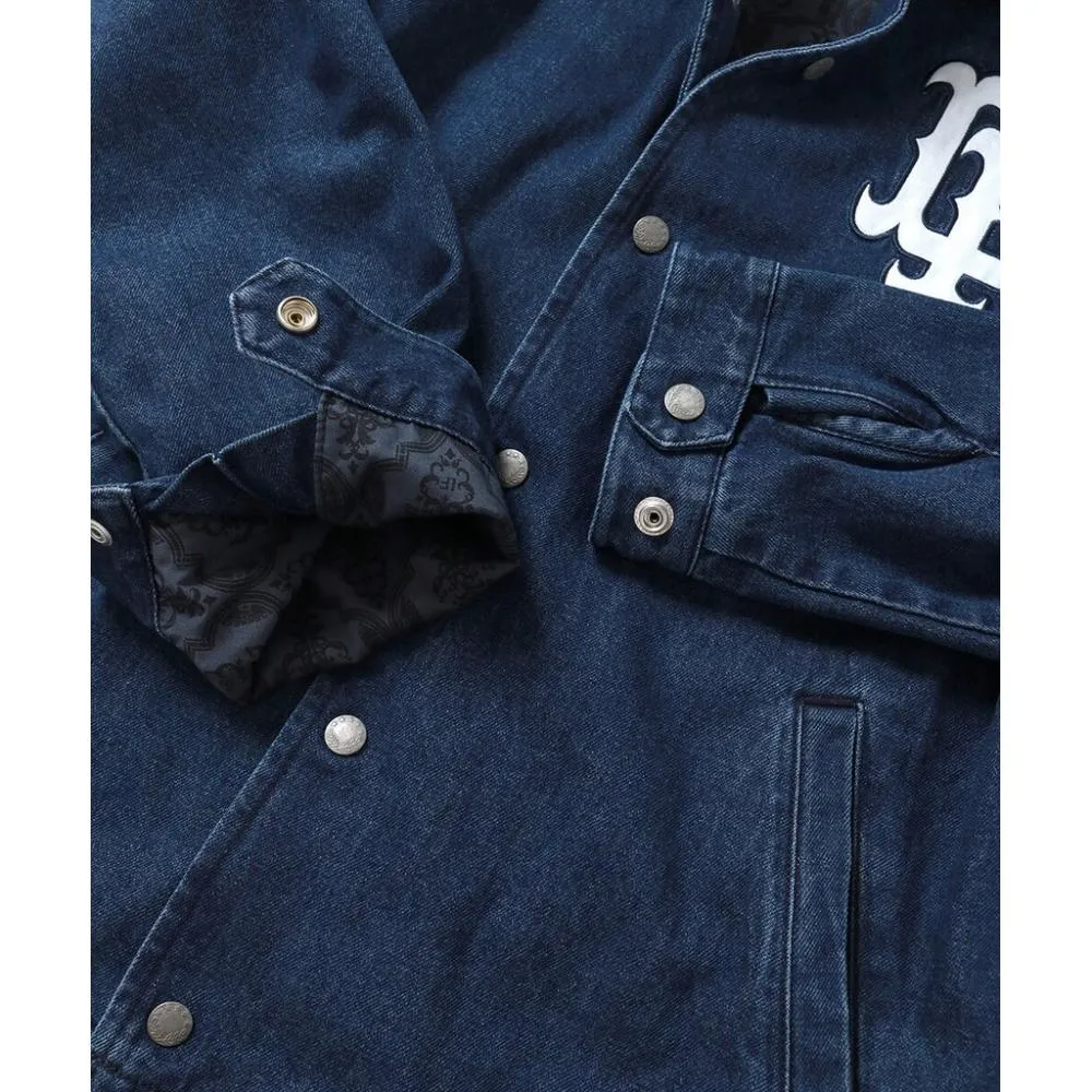 LAFAYETTE LF LOGO DENIM COACHES JACKET-INDIGO