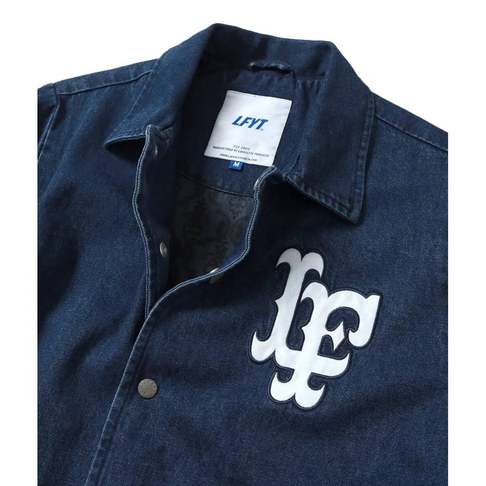 LAFAYETTE LF LOGO DENIM COACHES JACKET-INDIGO