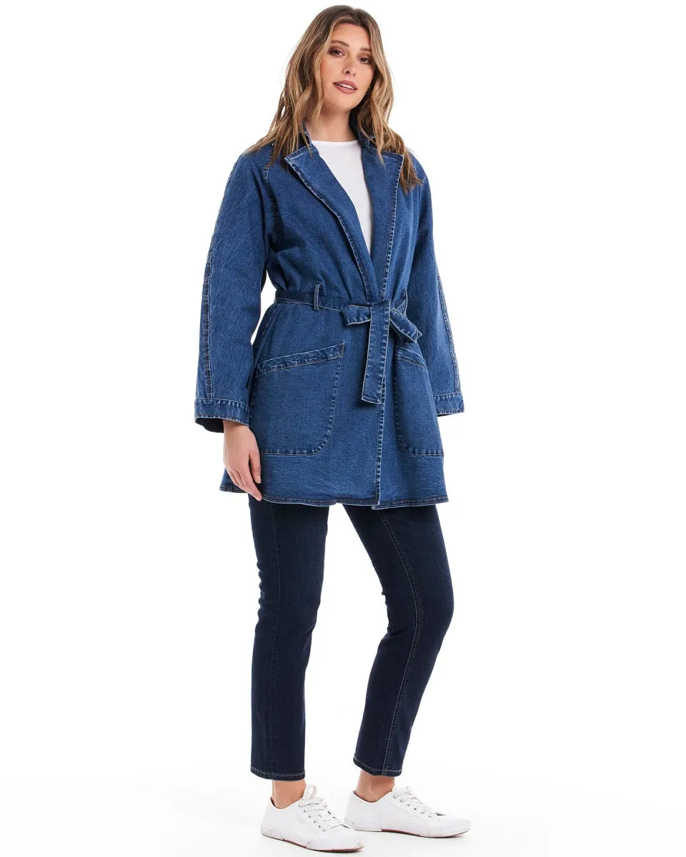 Lisa Denim Wrap Jacket