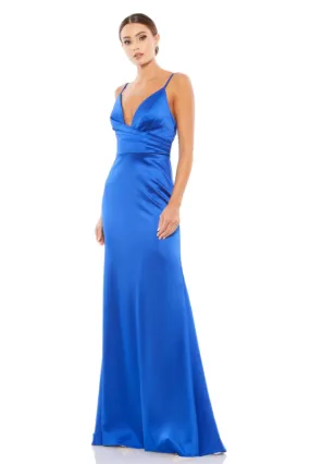 Mac Duggal plunging faux wrap gown style 26264