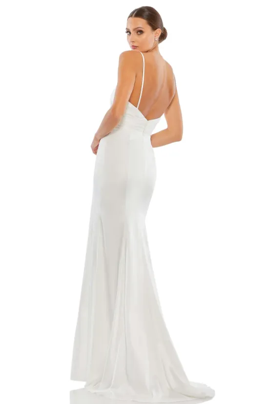 Mac Duggal plunging faux wrap gown style 26264