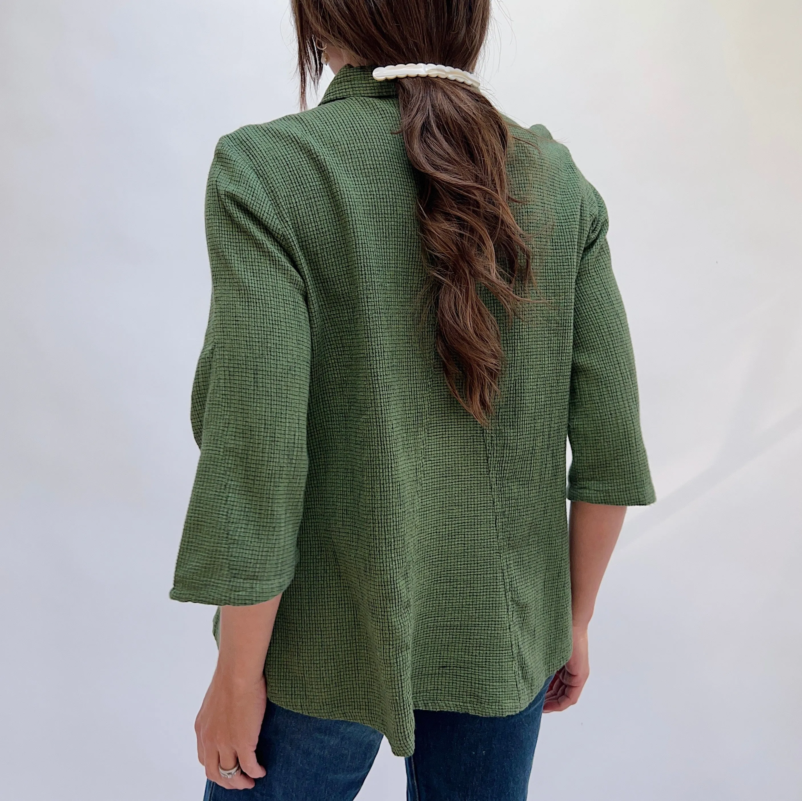 Mill Valley | A-Line Button Down in Moss