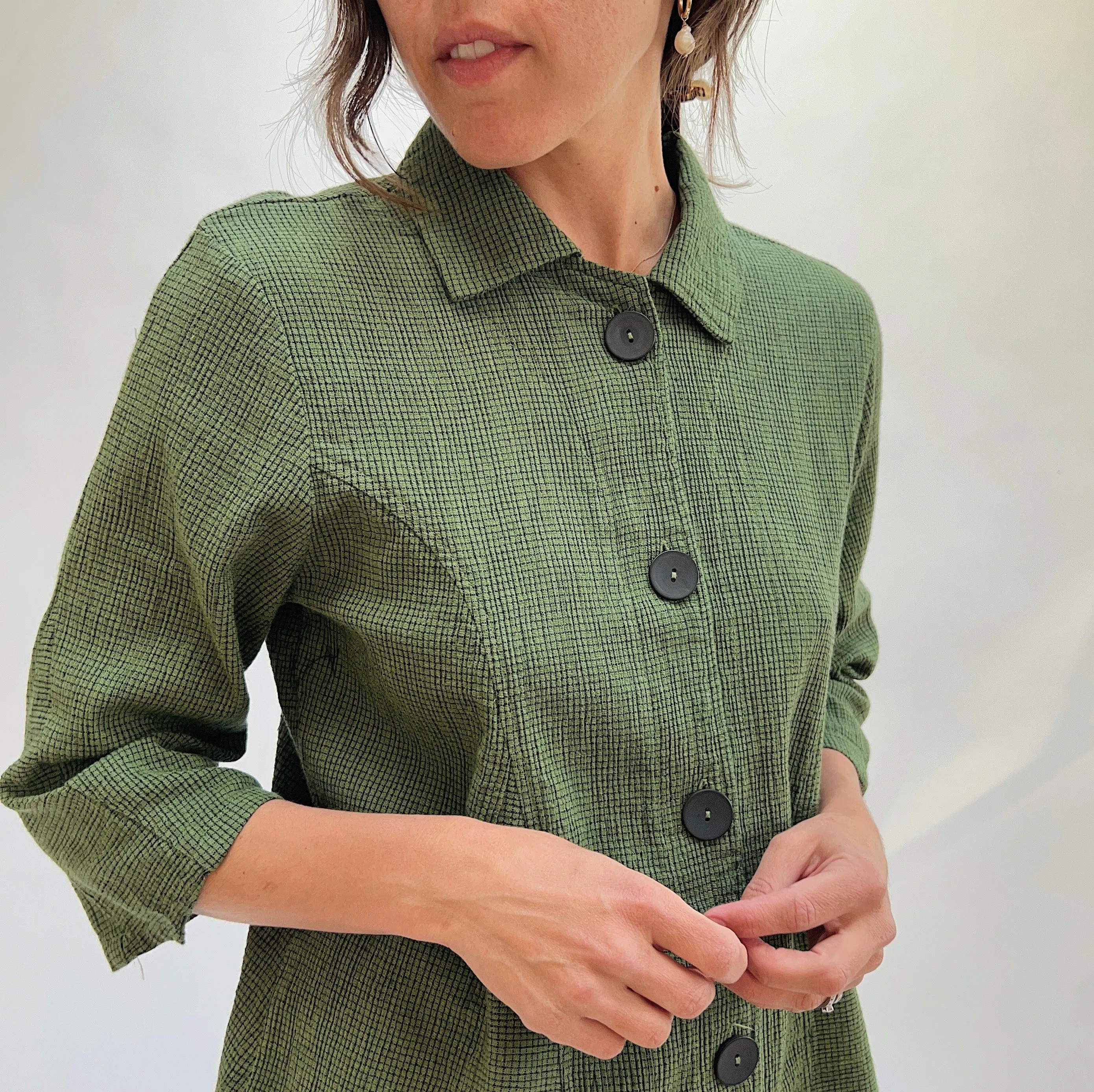 Mill Valley | A-Line Button Down in Moss