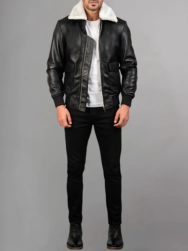 PHARRELL WILLIAMS BOMBER LEATHER JACKET