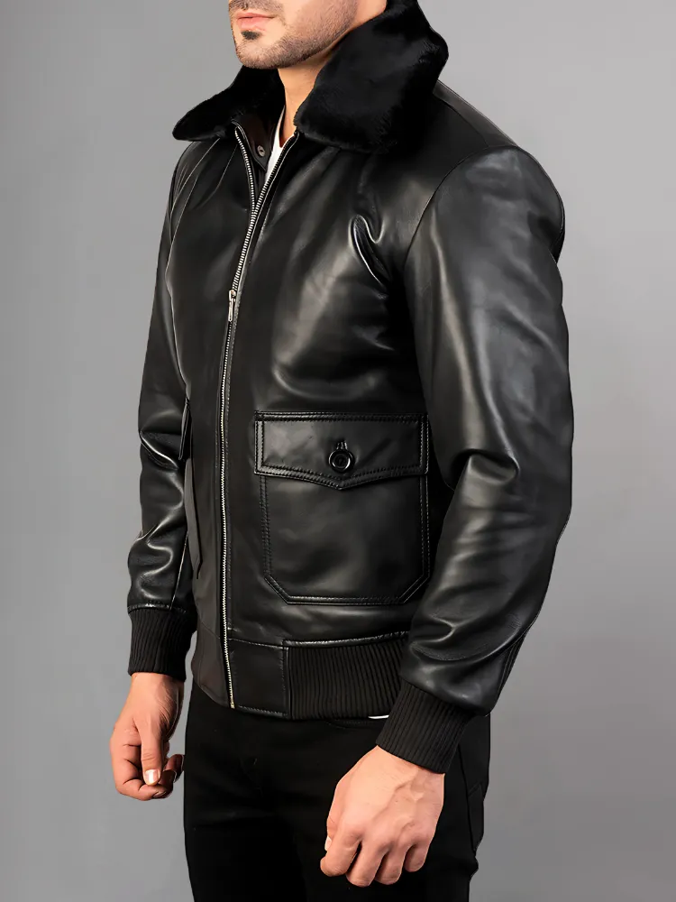 PHARRELL WILLIAMS BOMBER LEATHER JACKET