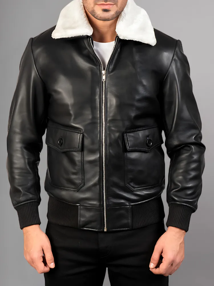 PHARRELL WILLIAMS BOMBER LEATHER JACKET