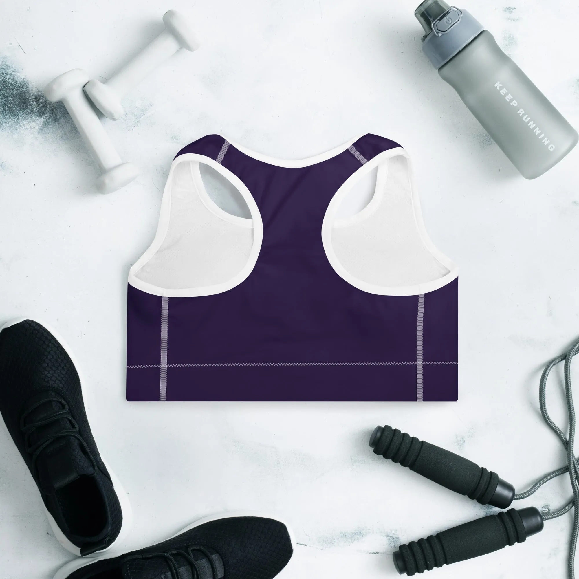 Purple Padded Sports Bra