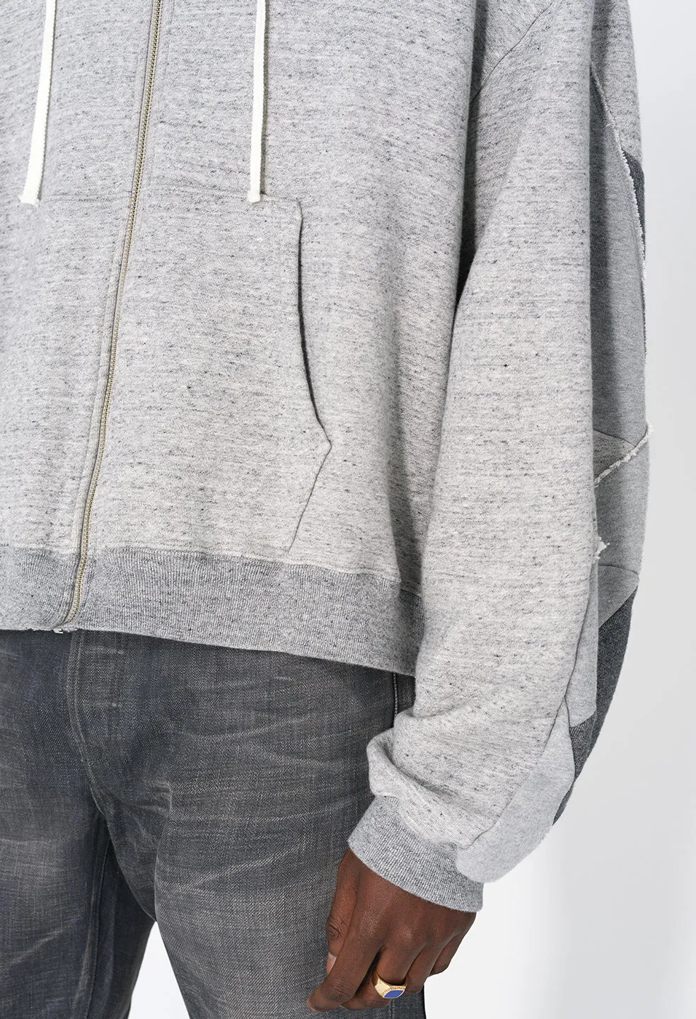 Quilted Full-Zip / Heather Grey