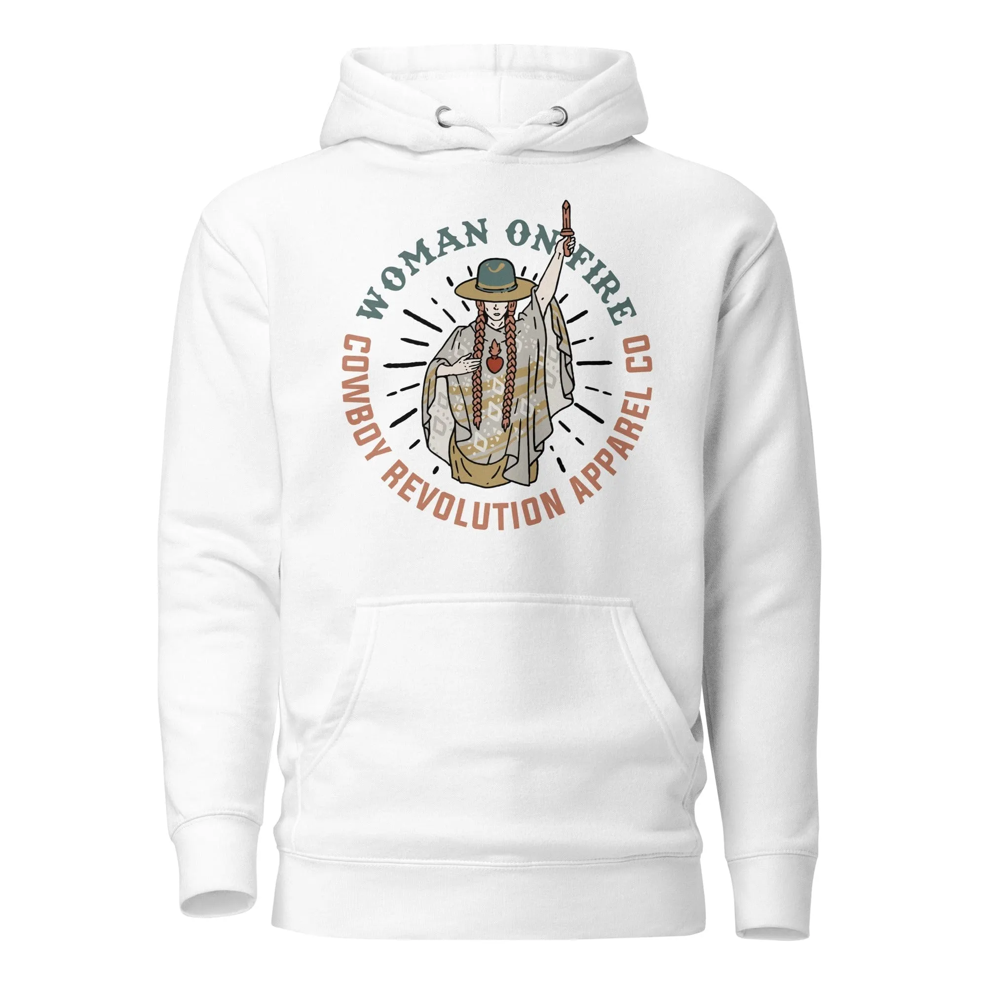 "Woman On Fire" Cowboy Revolution Premium Unisex Hoodie