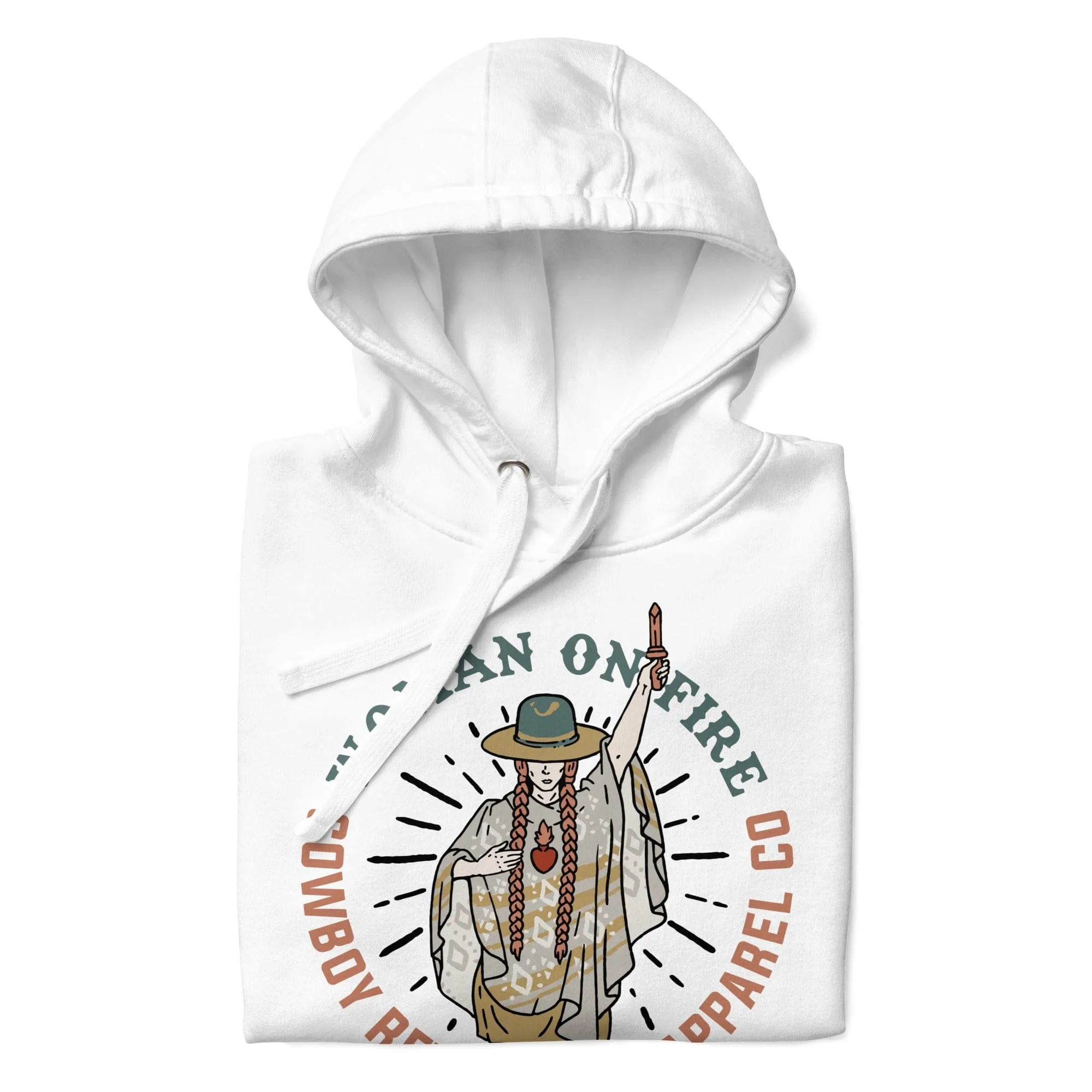 "Woman On Fire" Cowboy Revolution Premium Unisex Hoodie