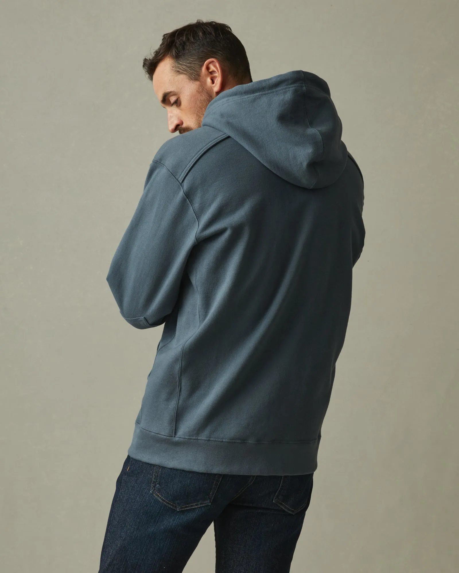 Relaxed Classic Full Zip - Vintage Indigo