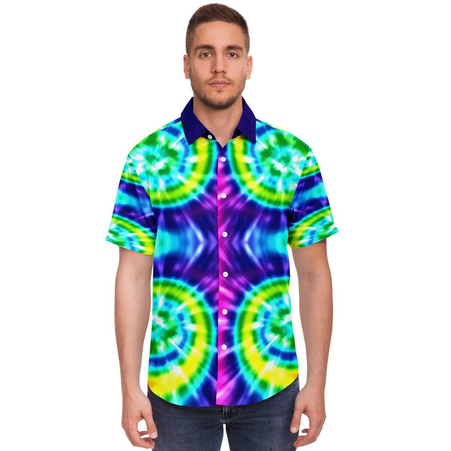 Rings of Saturn Short Sleeve Button Down Shirt