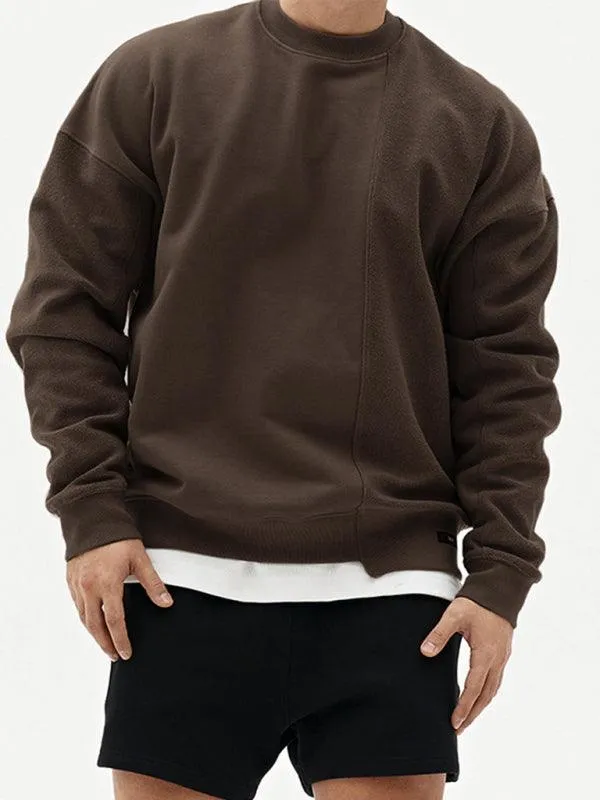 Solid Crew Neck Men Sweatshirt