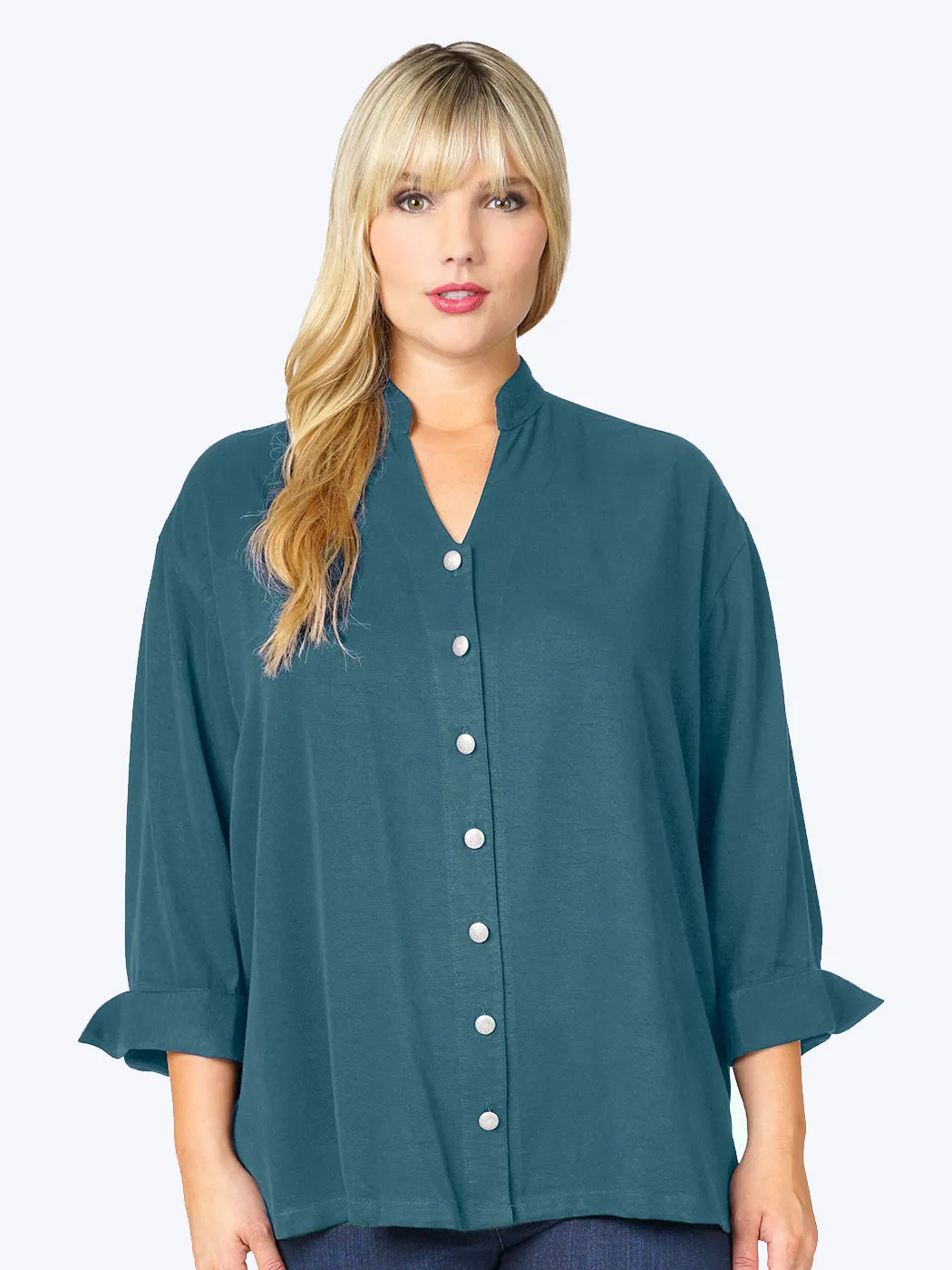 Tianello Plus Sized TENCEL™ "Taipei" Blouse