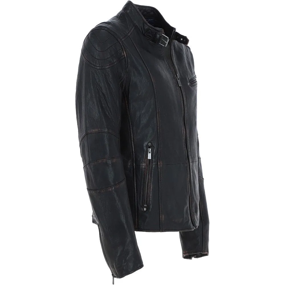 Trapper Largo Leather Jacket Black